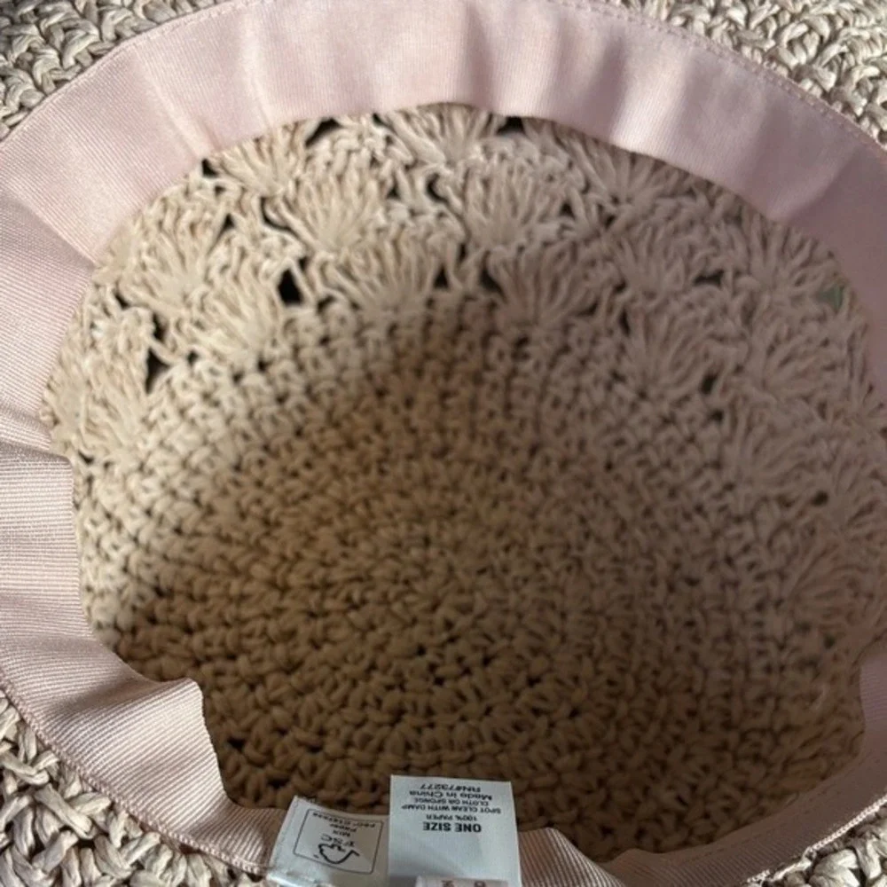 Lauren Conrad LC Pink Sun Hat Packable Adjustable Full Coverage 16